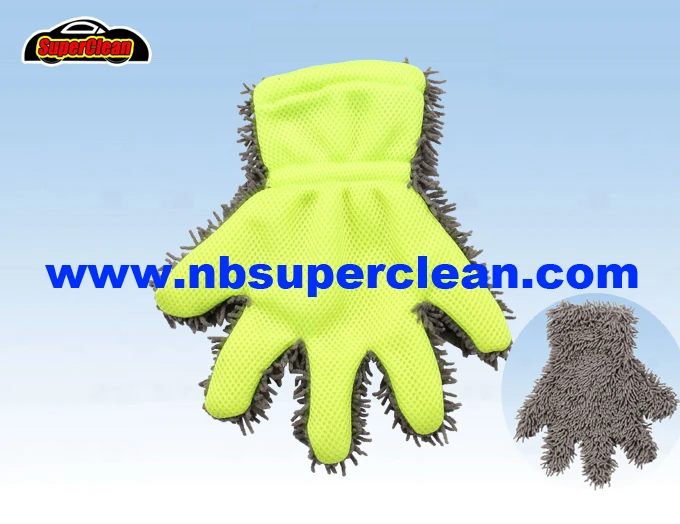 The Newest Chenille Glove Mesh Microfiber Car Washing Finger Mitt