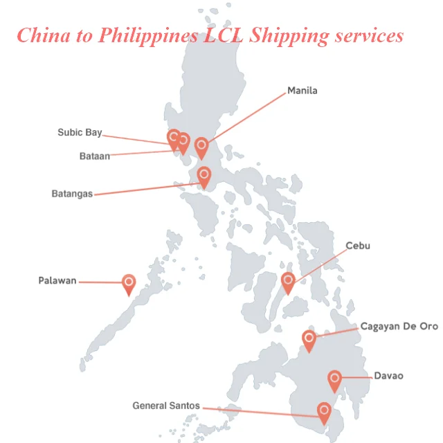 China top 10 freight forwarder offers LCL shipping rates from Huangpu to Philippines by  shipping company