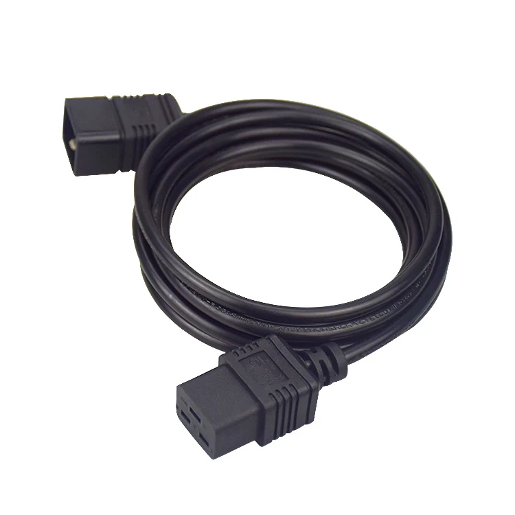 YDS высококачественный 250V 15A 14AWG удлинитель сетевого шнура переменного тока IEC320 C19 до