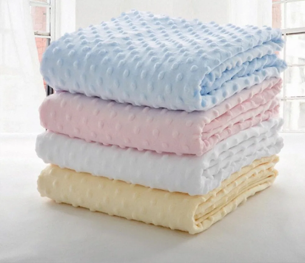 
100% polyester baby fleece swaddle blanket children minky baby blanket set 