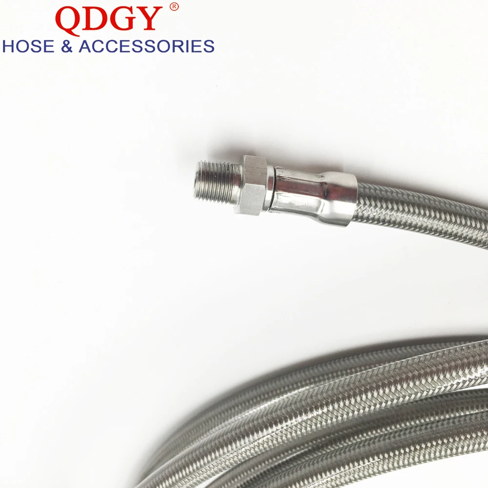 hydraulic SAE J1401 standard stainless steel braided hose used on auto car drift
