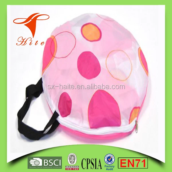 Princess Pink Polka Dot Twist Play Ball Tent House for Kids