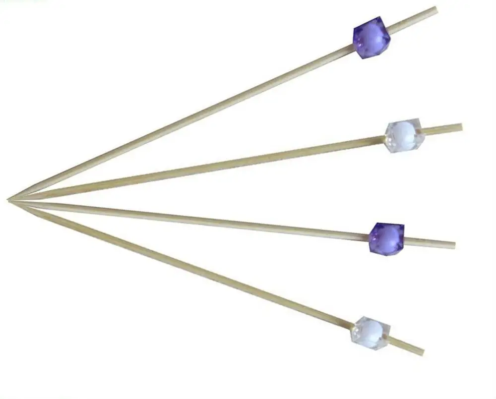 factory direct natural high quality  flat bamboo pick skewer stick