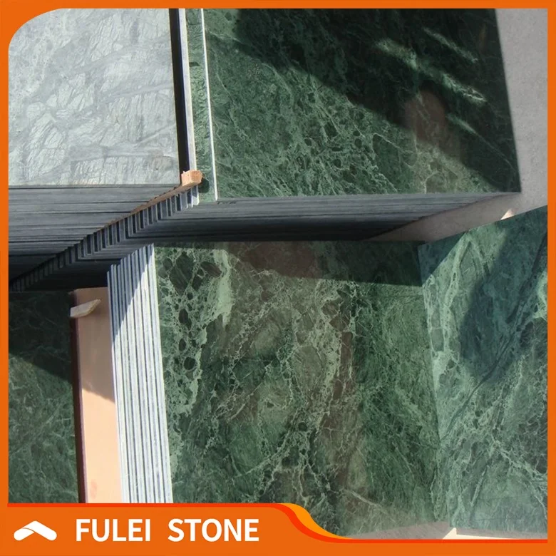 Free Sample Natural Polished Indian Green Marble Flooring Tiles