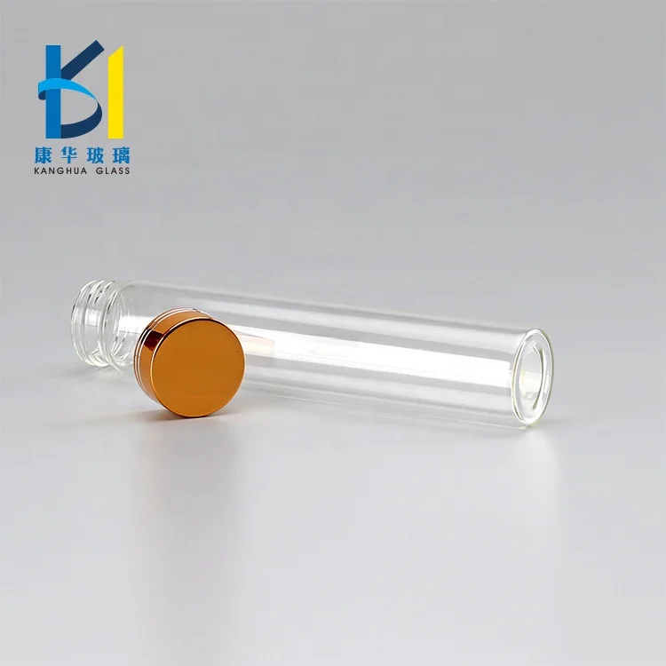 Tube Shape Mini Beverage Wine Glass Bottle With Aluminum Screw Cap 100ml 110ml