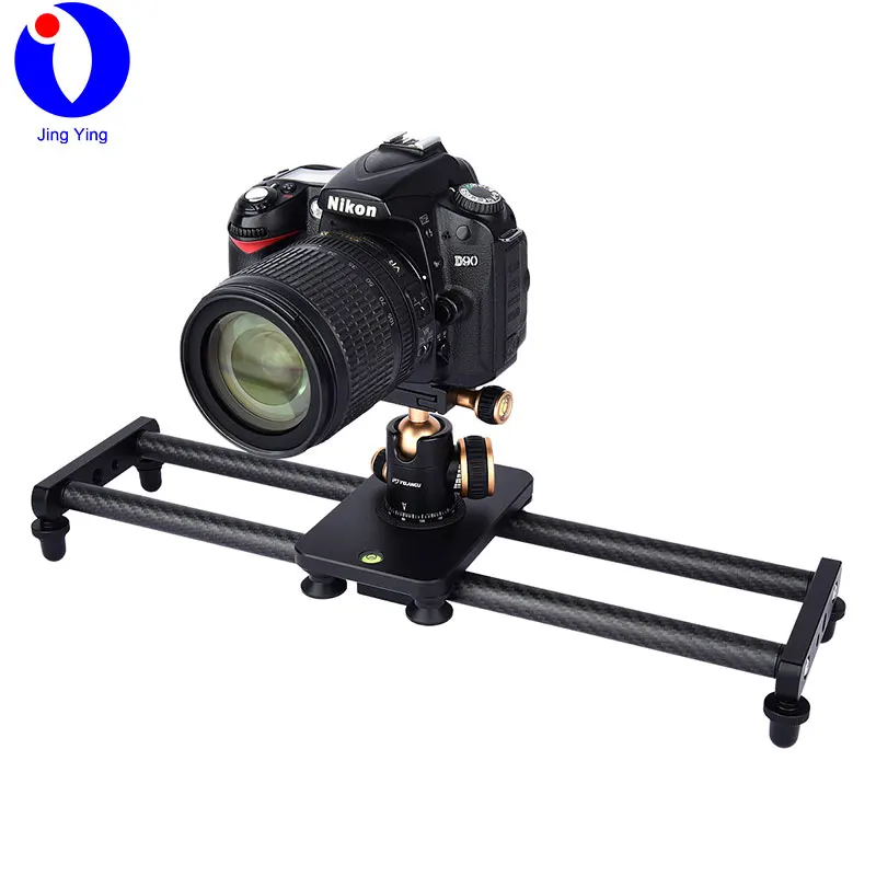 JingYing best 40CM carbon fiber cell phone video DSLR camera slider for mobile phone camera