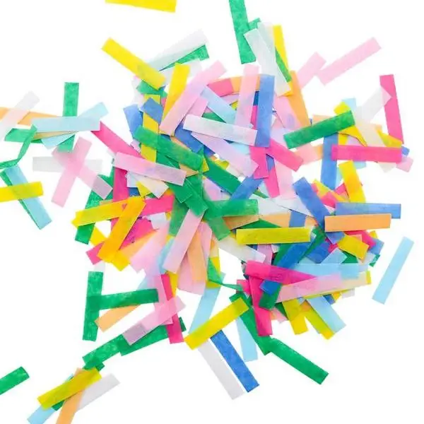 Bulk Flame retardant 2*5cm Rectangle Tissue Paper Confetti