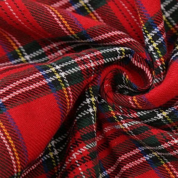 
good price roll microfiber tartan fabric plaid for skirt 