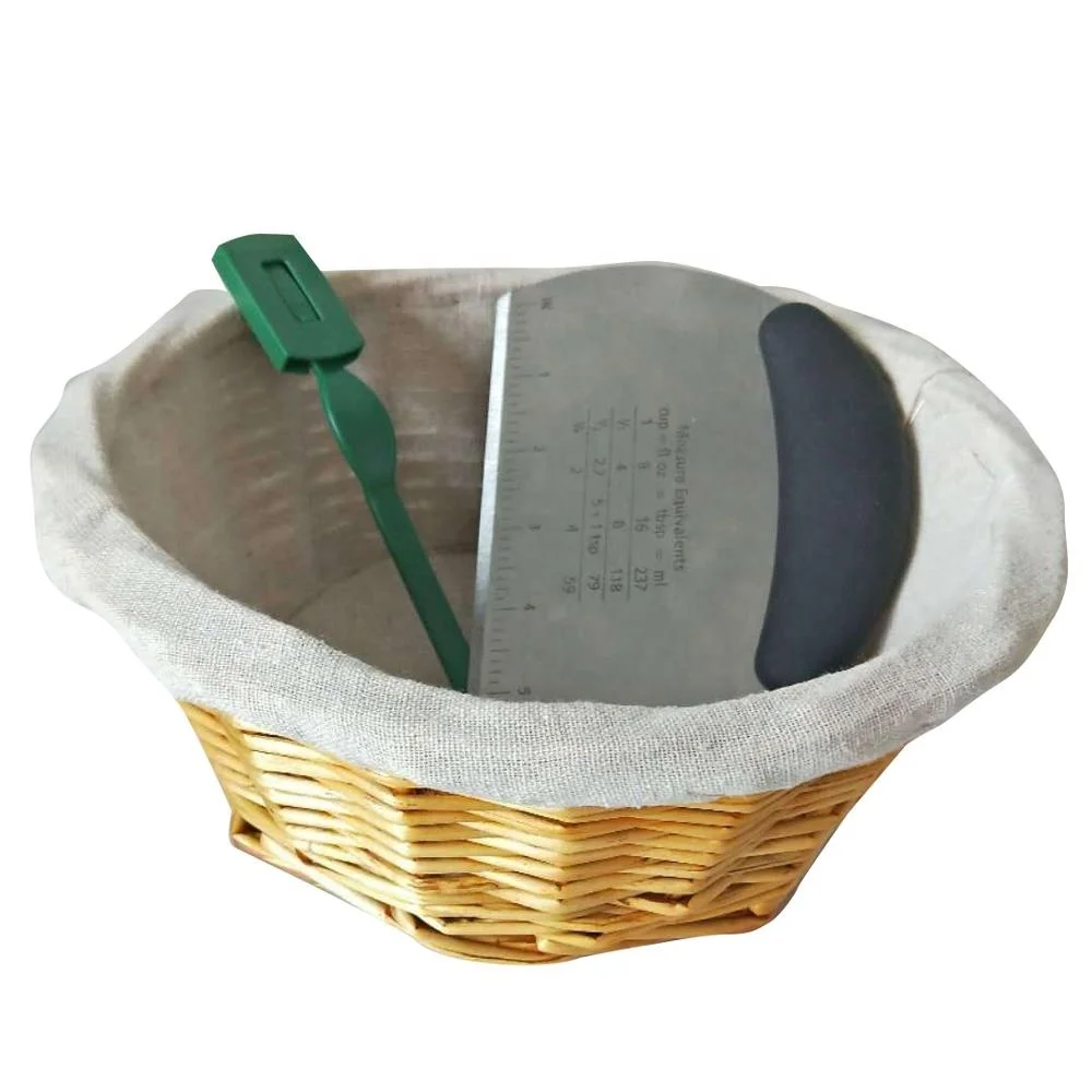 bread opening beauty knife Bread scale cutter the suit is constituted/Wicker bread proofing basket with bundle add ons