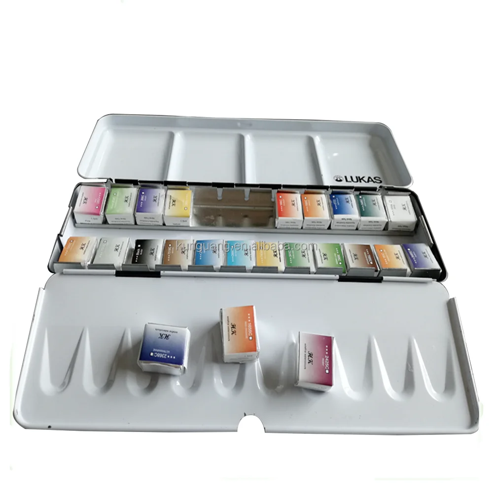 Популярный нетоксичный безопасный набор акварельных красок, твердый акварельный торт EN71 ASTM