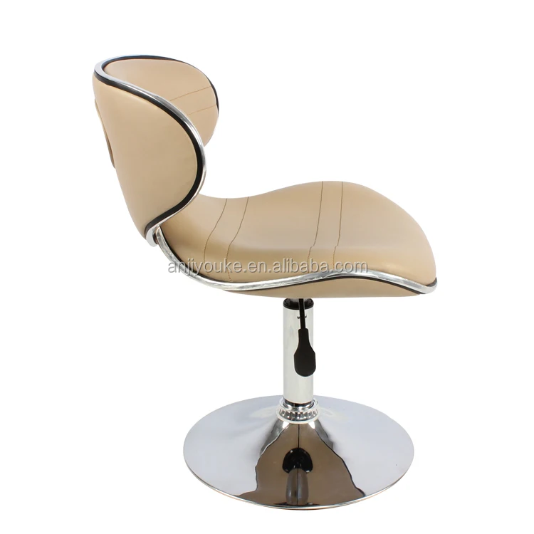 
Modern chrome base stainless steel bar stool minimalist bar chair for barber shop 