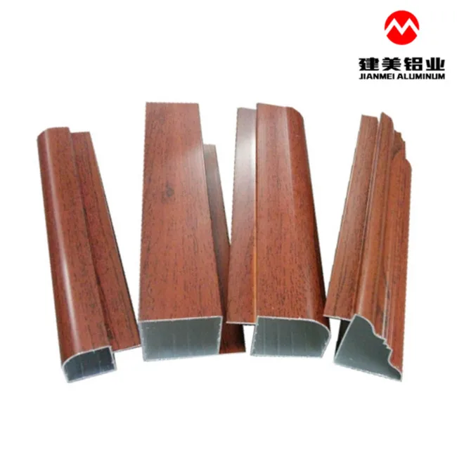 Wood Texture Finish Transfer Aluminum Profiles for Sliding Windows and Doors