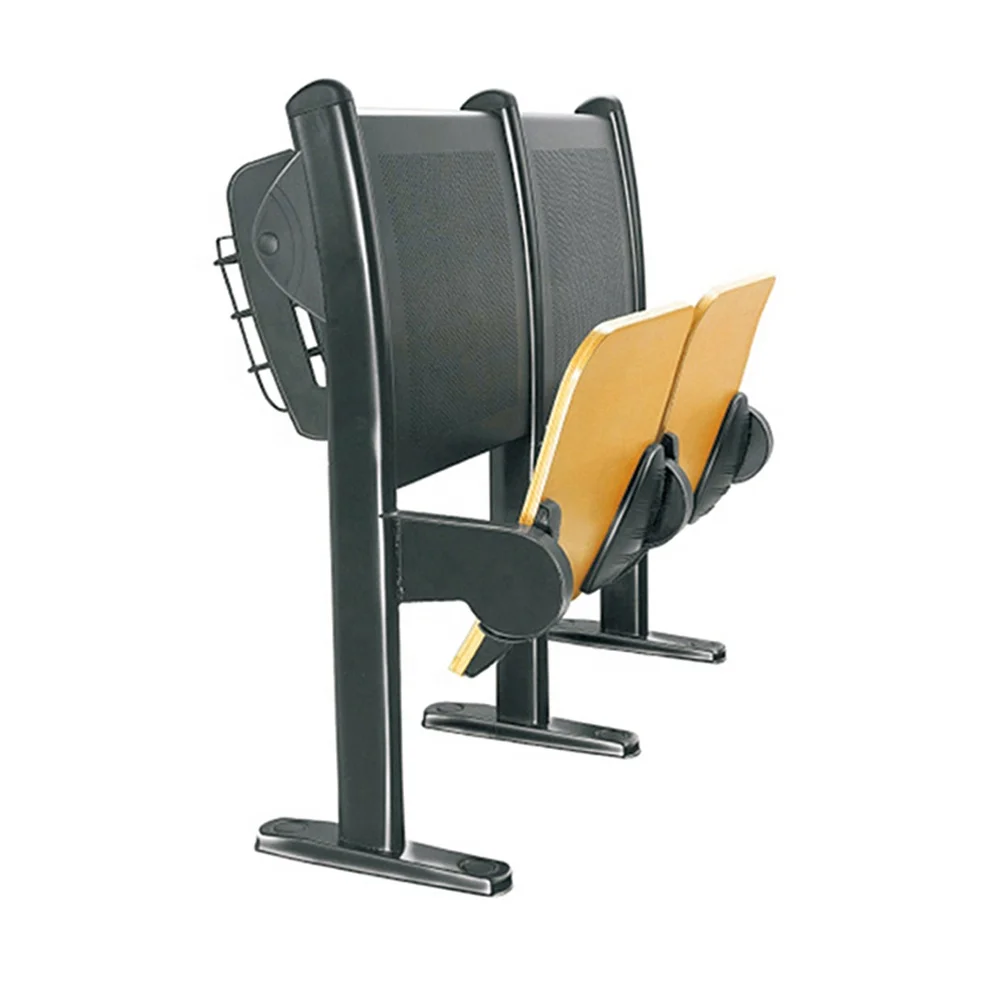 College metal folding university chairs and tables school student desk chair with writing tablet