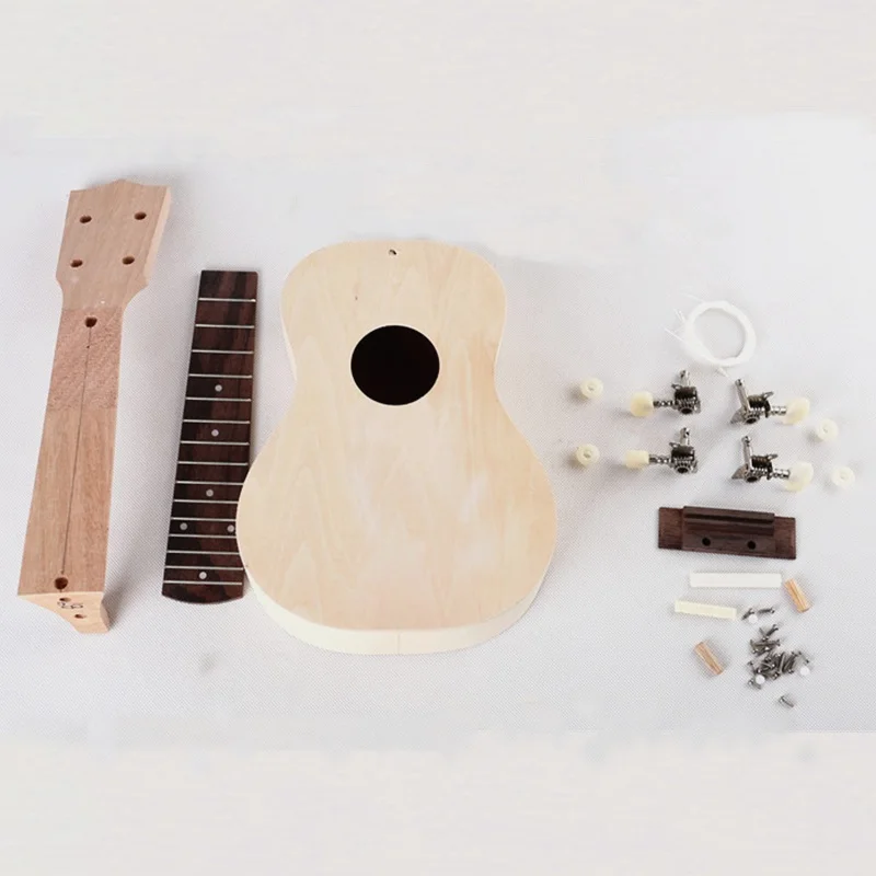 Wholesale 21 inch unfinished Ukulele Wooden DIY Kit for Kids