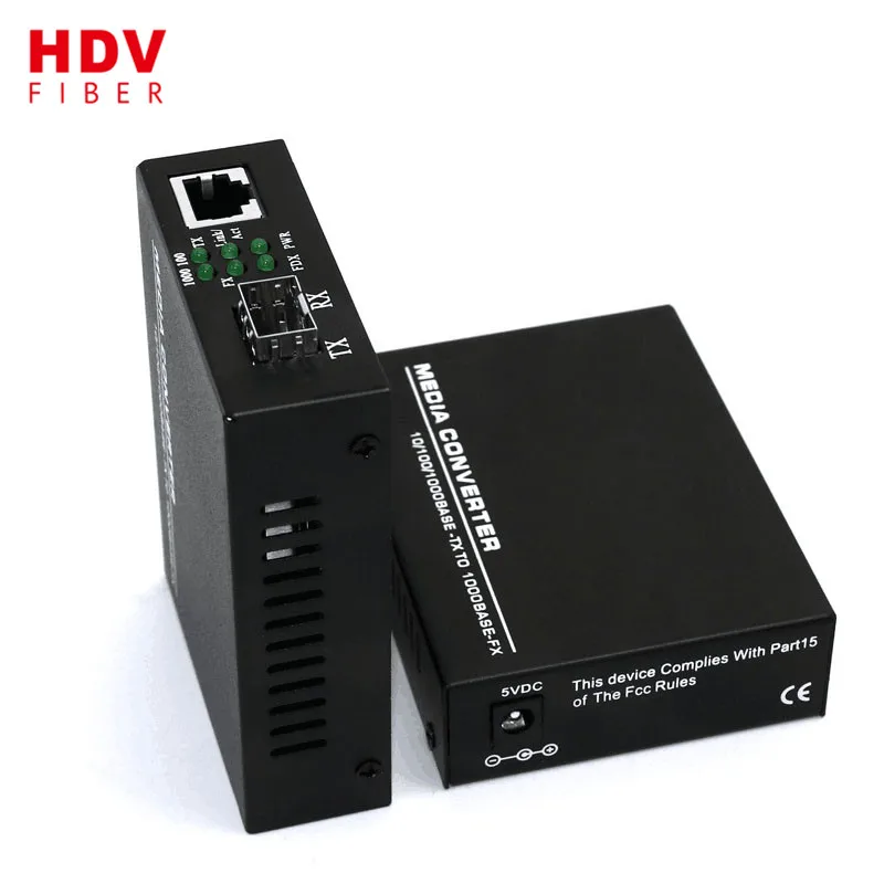 High Quality 1000M Media Converter 20km Fiber Optic Compatible Huawei Media Converter Price