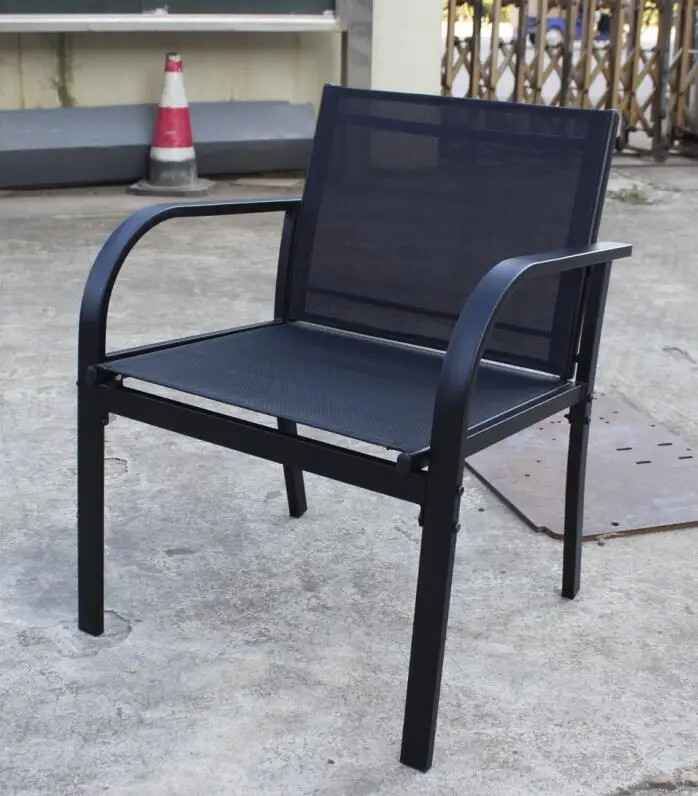 
outdoor furniture KD 4pcs metal patio sling textilener garden set 