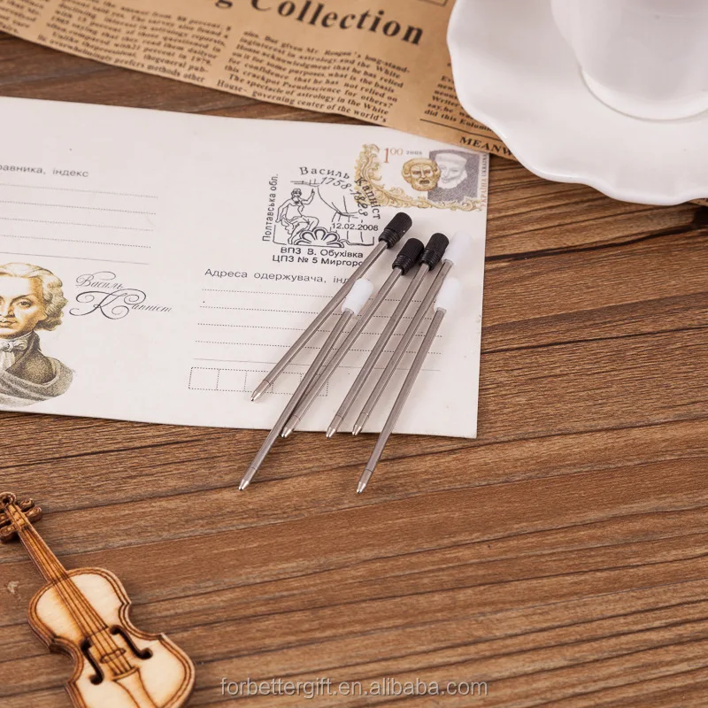 
 Оптовая продажа пятно 70 мм черный металлическая шариковая ручка заправки  