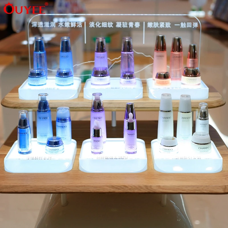 
Skin Care Beauty Products Display Shelf Makeup Counter Display Shopping Mall Cosmetic Kiosk Makeup Kiosk 