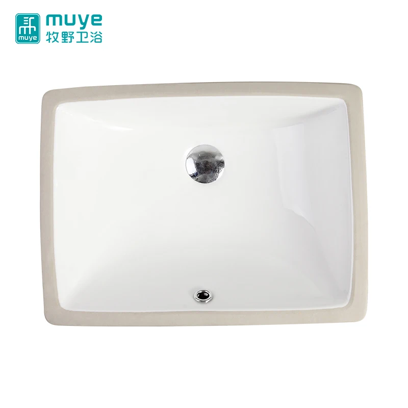 UPC sanitary ware China supplier rectangular shape soild surface ceramic under counter basin