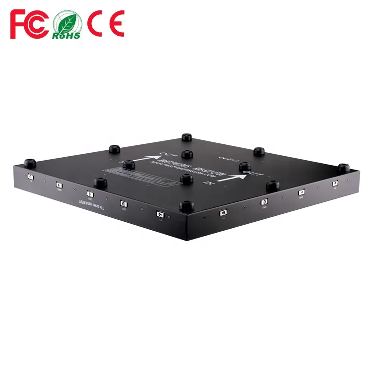 Stage Disco DJ Wedding Portable DMX RGB Colorful Starlit Magnet DanceFloor Wireless Magnetic Mirror 3D LED Dance Floor Light