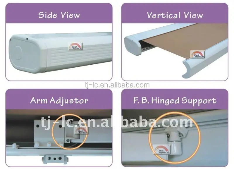 Распродажа от производителя, полный Кассетный моторизованный тент шириной 4 м, 5 м, 6 м, 7 м