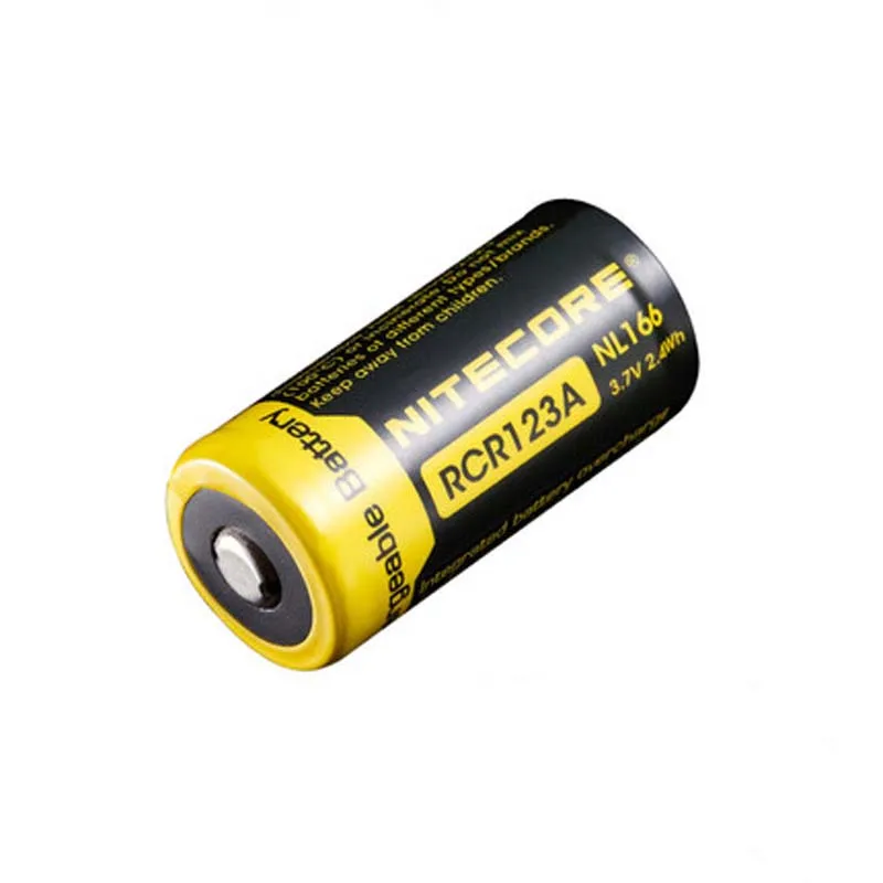 NL166 RCR123A 3.7V 2.4Wh 650mAh 3A Li-ion Rechargeable Battery with Protected PCB for Flashlight