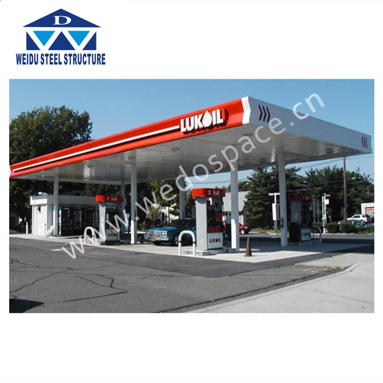 Стальная конструкция металлическое здание дизельная заправочная станция навес с индивидуальным
