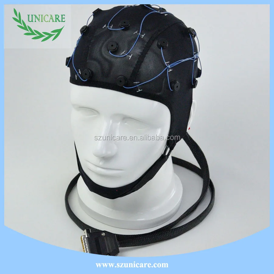 Black color professional EEG caps with electrodes from Unicare
