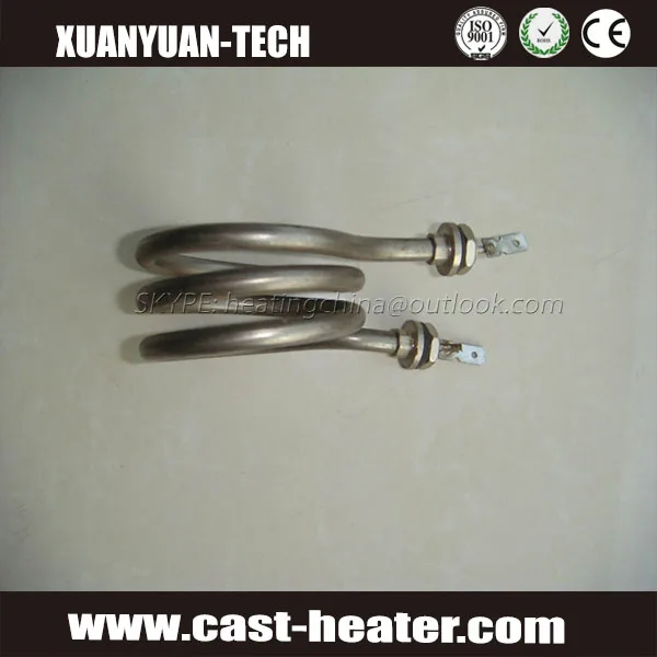 CE Approval Electric Coil Spiral Shape Tubular Heater For Water Heating