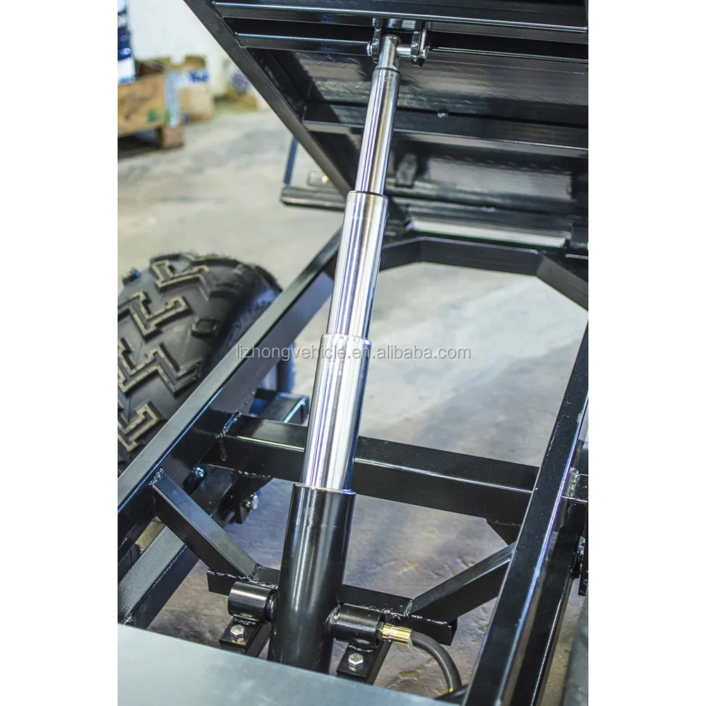 
1.5T load capacity Hydraulic tipping farm trailer,atv dump trailer,utility trailer 