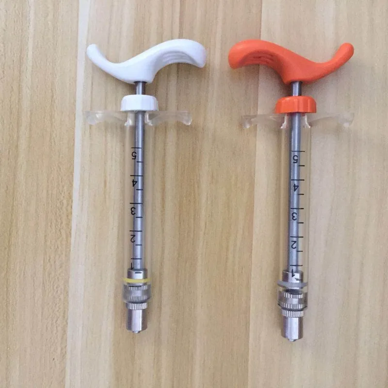 TPX plastic steel 5ml reusable syringe with printing