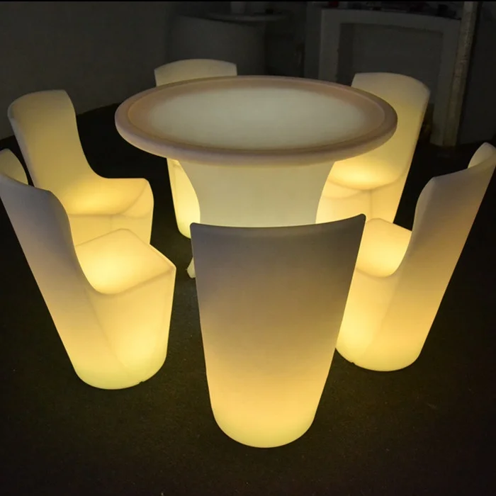 
Outdoor IP65 Rechargeable Remote Control Colors Changing Glowing LED Furniture 