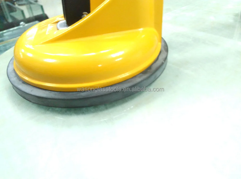 metal handle Yellow single cup Sucker for carry max 50kg glass