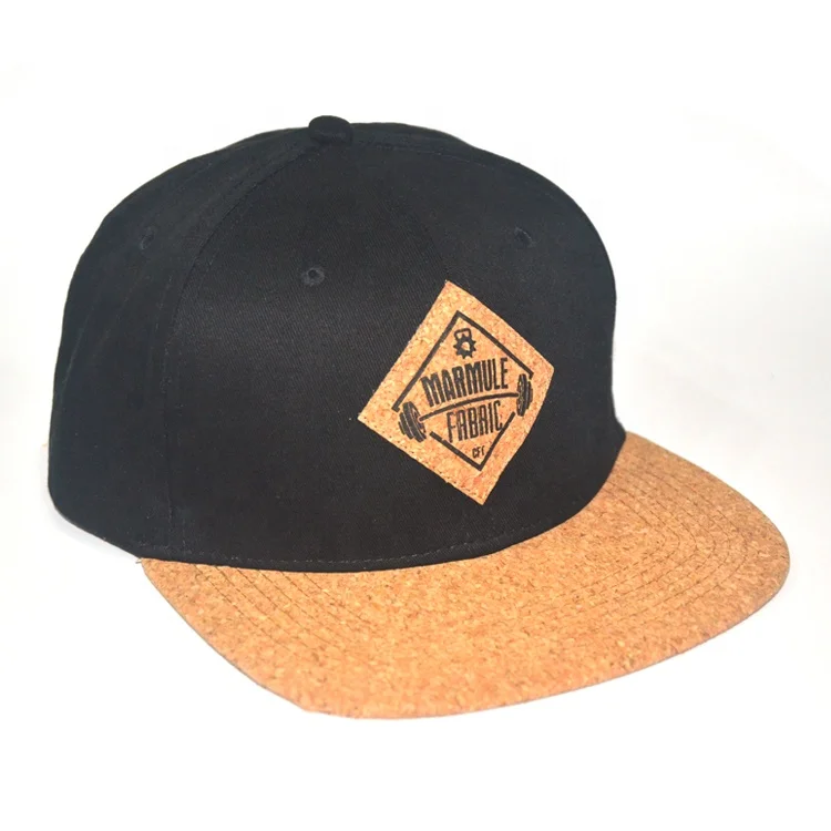 Welcome to make your design cork snapback cap flat brim cap with patch logo cork