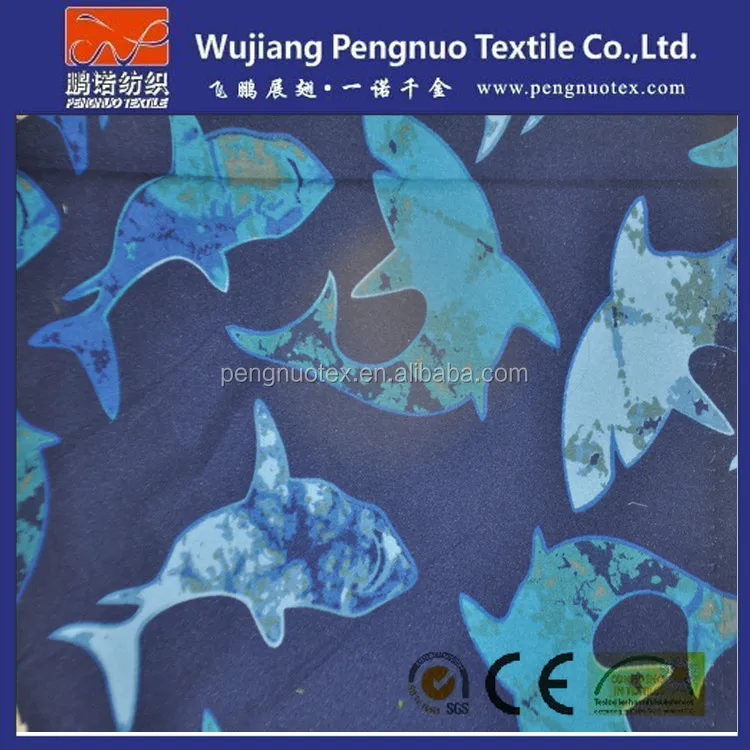 100% polyester micro fiber peach skin fabric for sale/Fish dinosaur grid printed for bed sheet quilt cloth