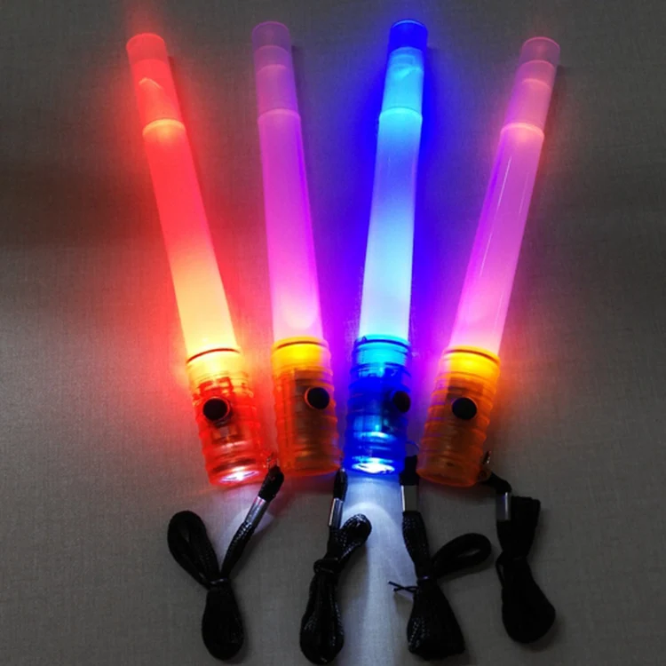 Concert Flashing Plastic Sticks LED Stick With Whistle Flashlight