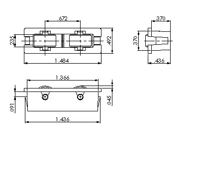 
Sliding Screen Window Brass Pulley Wheel Roller Wheel 1147 