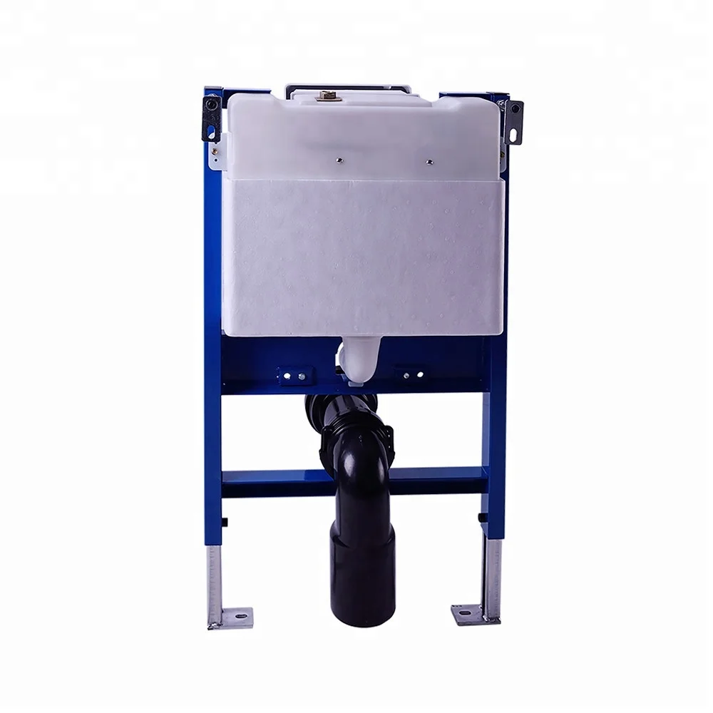 lower height front button toilet pan concealed cistern tank unit for wall mounted toilet pan