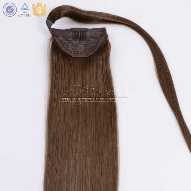 Russian human remy hair extension hair ponytail