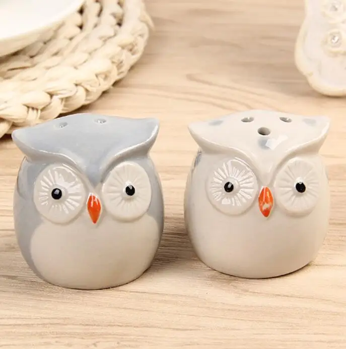 Promotion Sale 50sets/lot Baby Showers Cute owl salt and pepper shakers Party Favors
