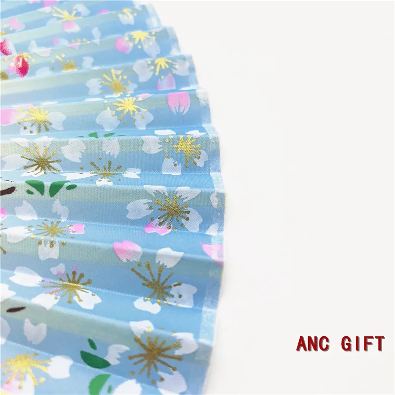 
Promotional Asian Bamboo Silk Souvenir Sublimation Custom Nylon Wooden Folding Hand Fan 