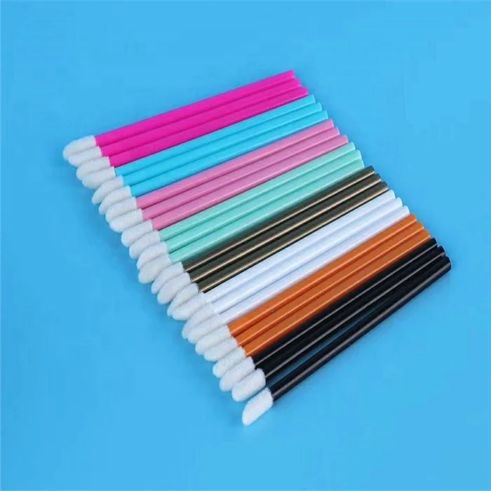 Cheap Colorful Handle Makeup Applicator Golss Tube Disposable Lip Brush