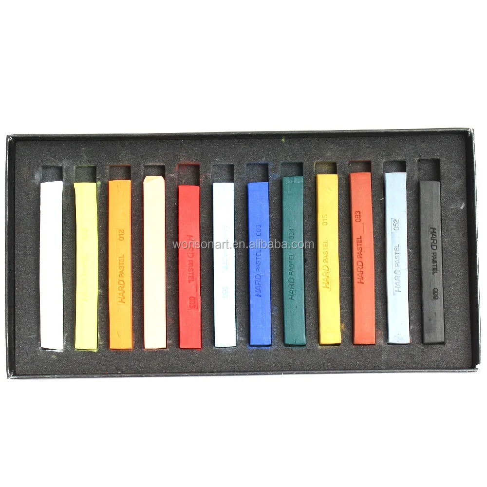 Popular 12 Colors pins Non-toxic Temporary Pastel Hair Square Hair Dye Color Chalk