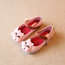 Squirrel design children girl larger size mini melissa jelly shoes