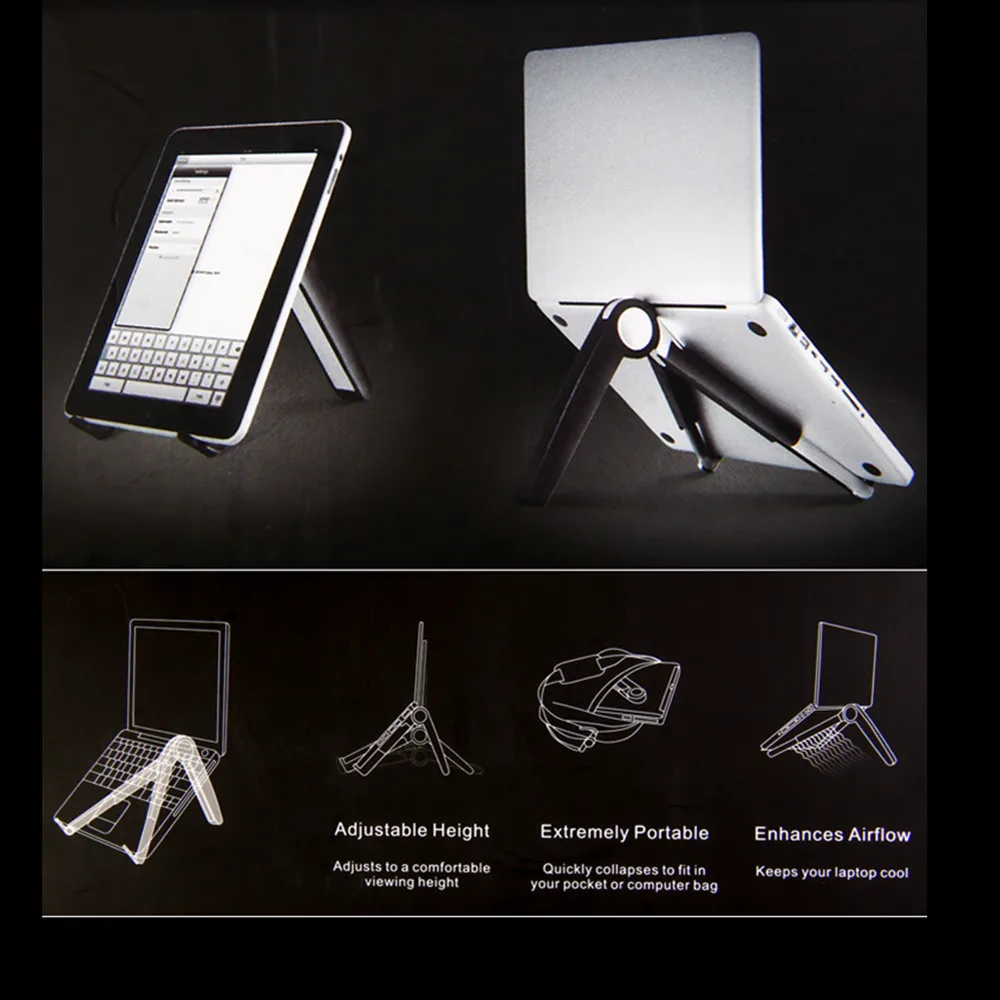 2023 hot office gift set promotional folding tablet laptop flexible stand for ipad macbook