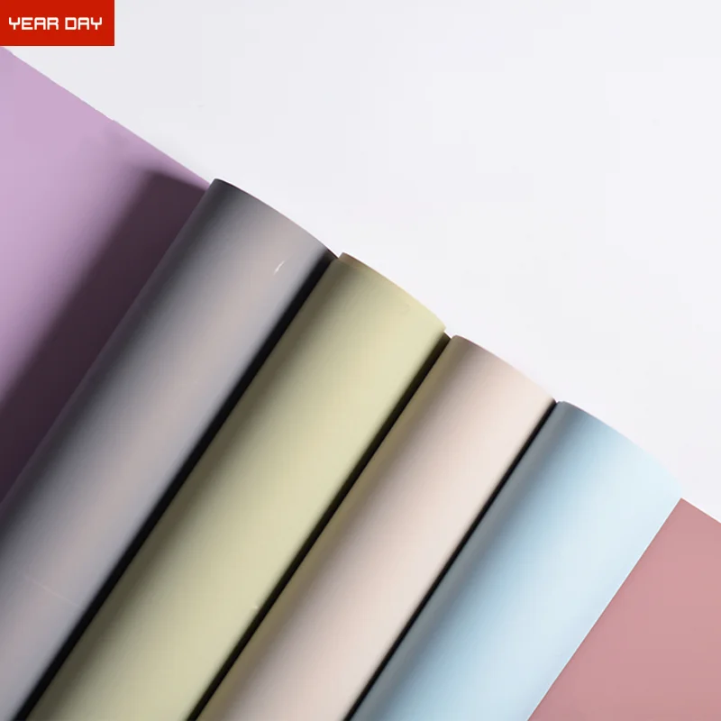 Оптовая продажа, индивидуальная цветная полупрозрачная Корейская Водонепроницаемая оберточная бумага для цветов