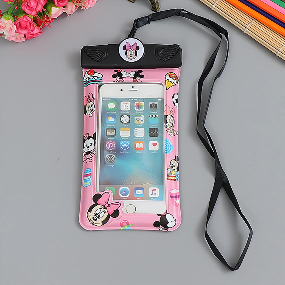 Clear Water Proof Phone Cover Bag Pouch Diving Sports Cartoon Style Floating Waterproof Phone Case for Summer Vocation