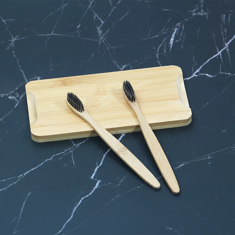 
Eco bamboo toothbrush charcoal bristle moso organic toothbrush custom engrave logo manufacturer 