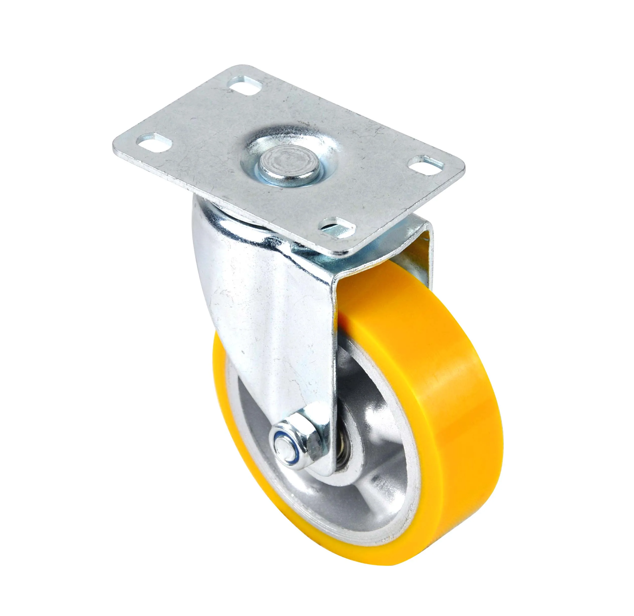 4 inch 100X32mm Mute Double ball bearing Aluminum core polyurethane  caster wheels