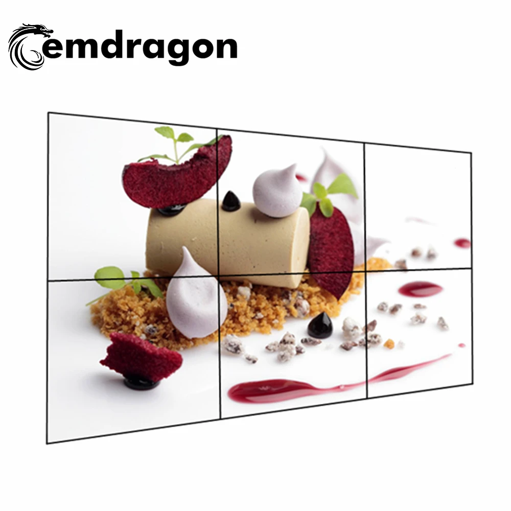 factory price!! dahua digital signage 49 inch 3.5mm LCD tablet digital signage  2 * 3 = 6 screen for big video wall HD